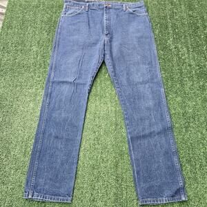 Wrangler 13 MWZ Jeans Mens 42x34 Bootcut Cowboy Western Med Wash